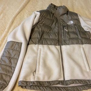 The North Face White and Gray Fleece Jacket